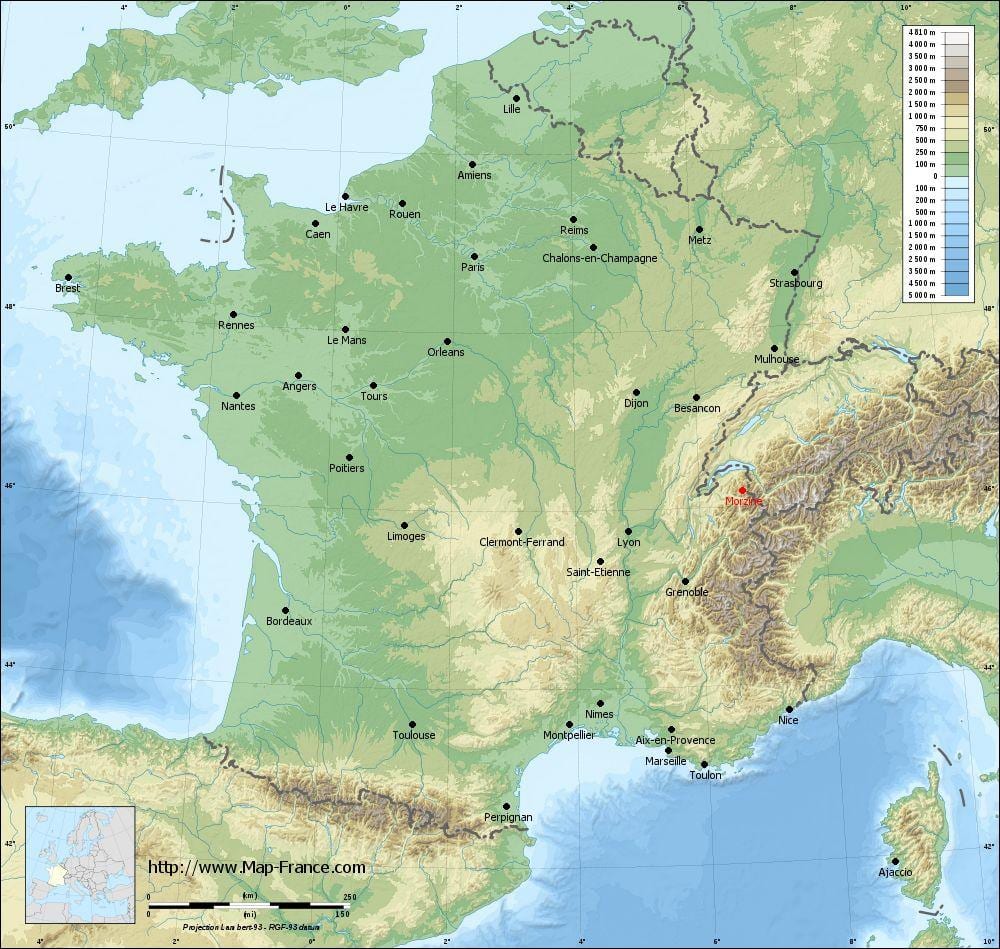 地図のフランス救済
