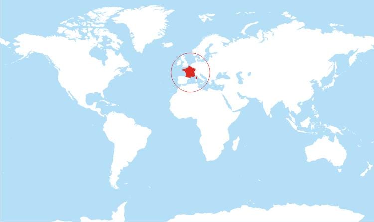 フランスの地図の世界
