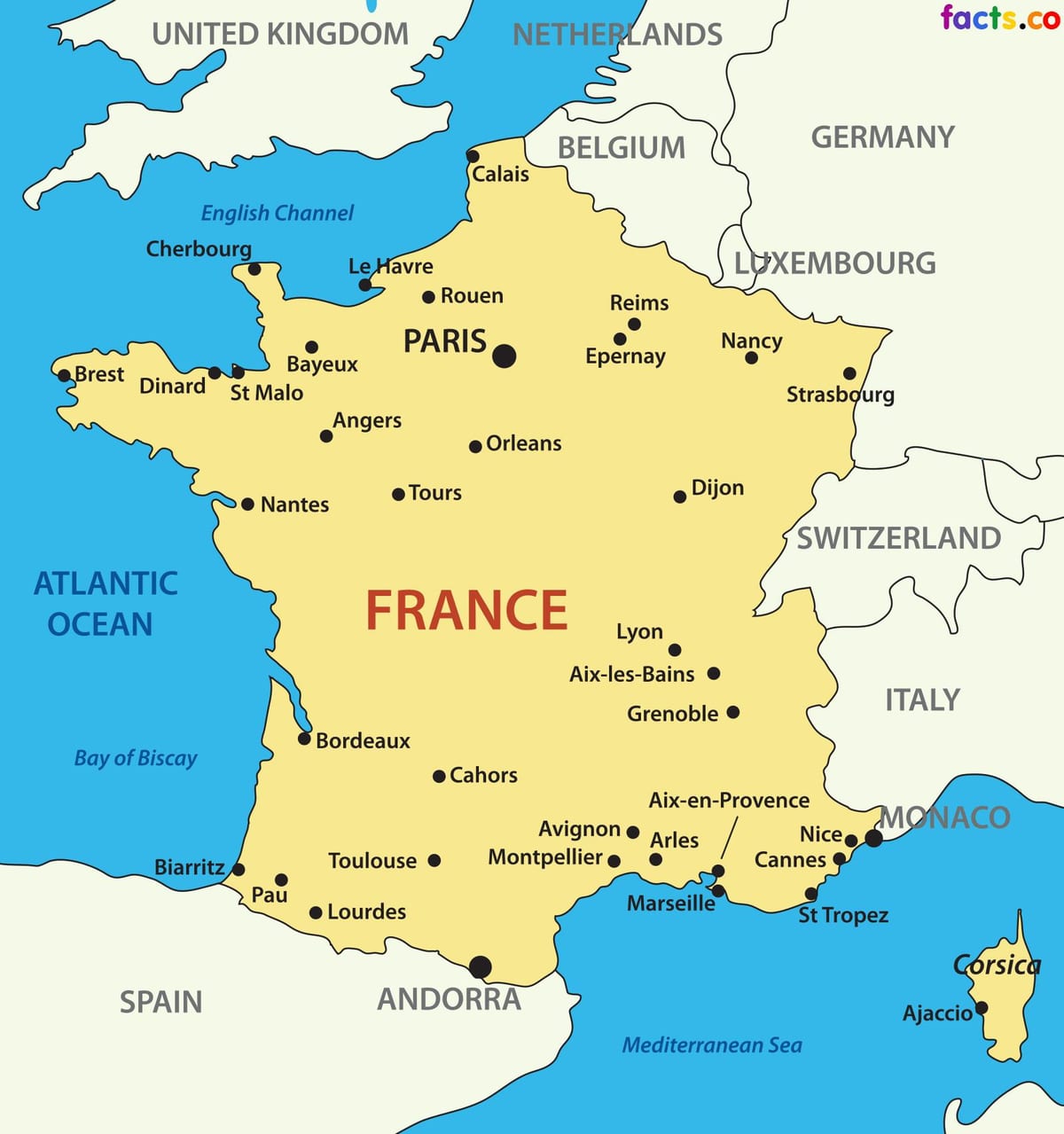 地図のフランス国