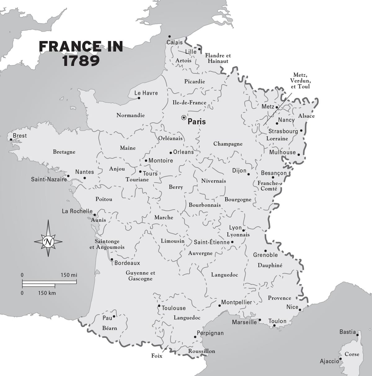 地図のフランスではフランス革命