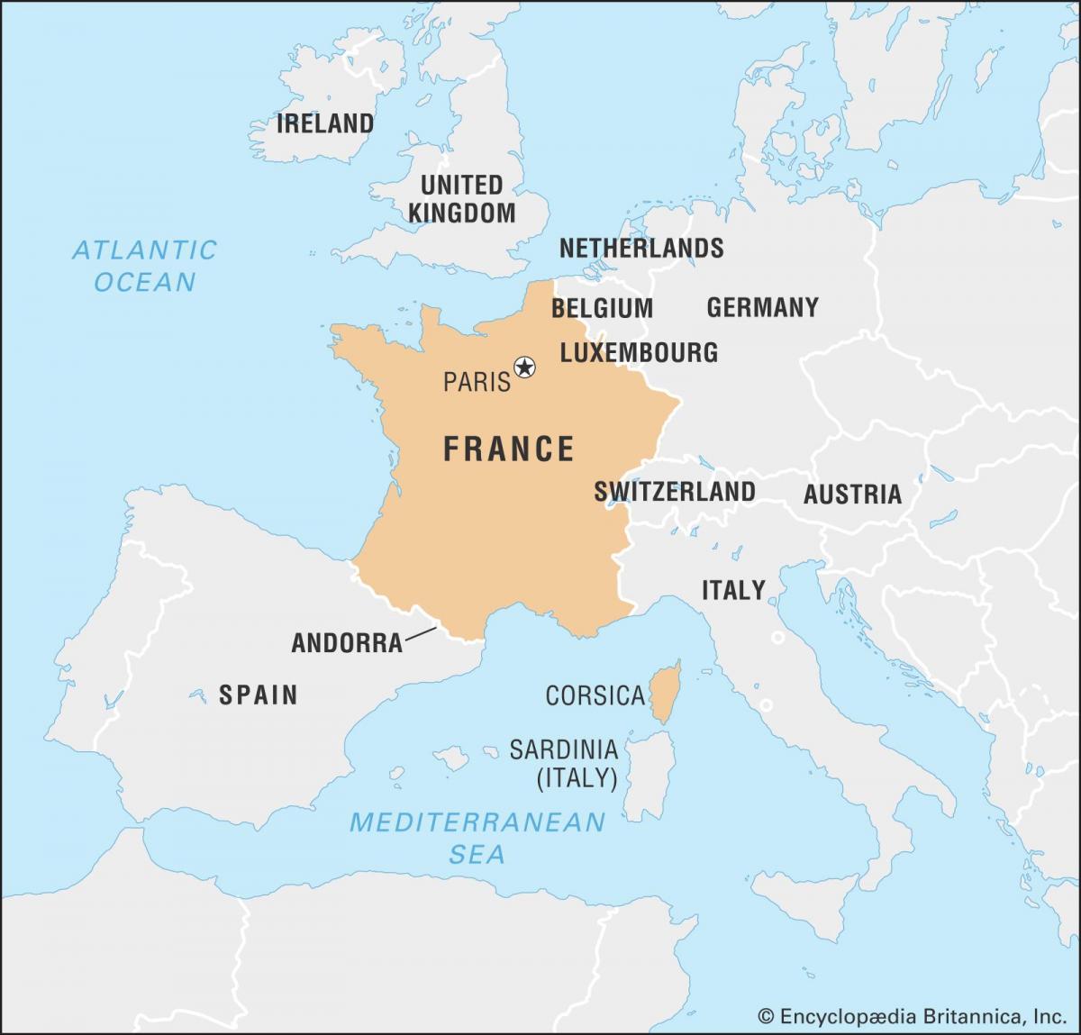 地図フランス欧州