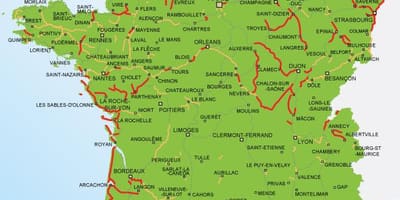 フランスのバイクの地図