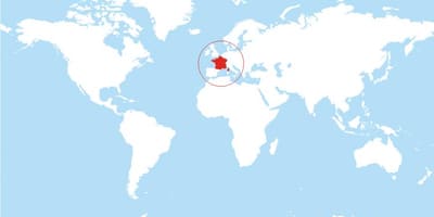 フランスの地図の世界