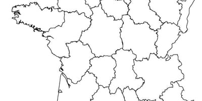 地図のフランスは白黒