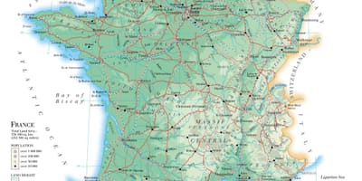 地理的地図のフランス