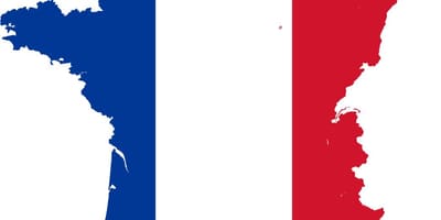 地図のフランスのフラグ