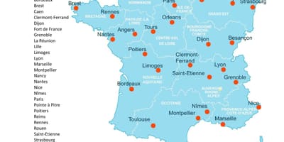 地図のフランス病院