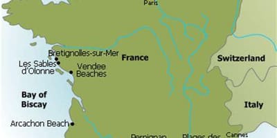 地図のフランスビーチ