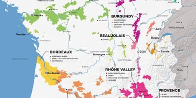 フランスワインの国-地図