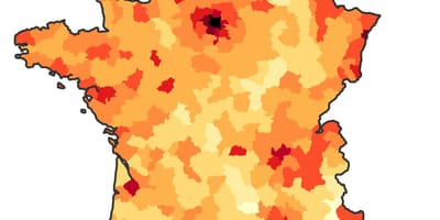地図のフランス人口