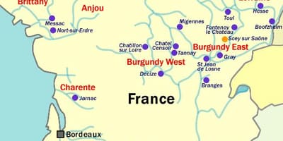 地図のフランスボート