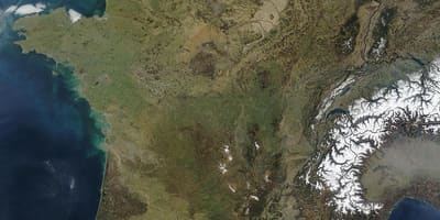 地図のフランス衛星