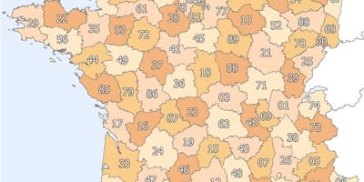 フランス郵便番地図