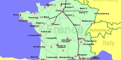 空港南フランスの地図