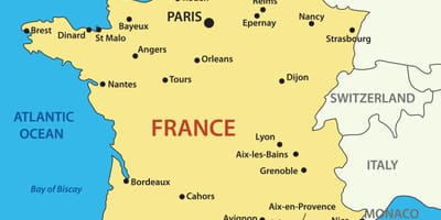 地図のフランス子ども