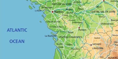 地図のフランス洋
