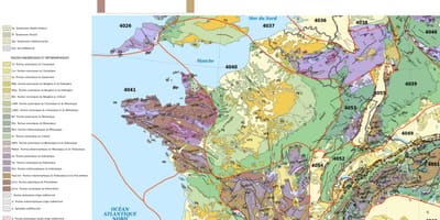 地図のフランスの地質