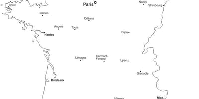 フランスの地図概要と都市
