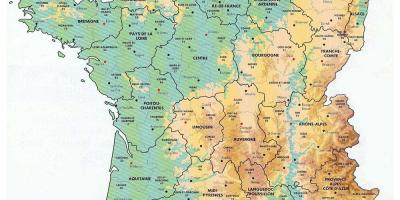 フランス語の世界地図 均等地球図法 | Premiumベクトル素材