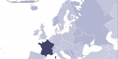 フランス語の世界地図 均等地球図法 | Premiumベクトル素材
