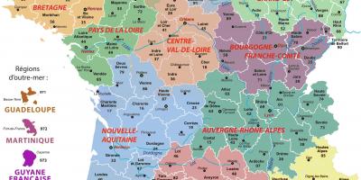 フランスの世界地図-フランスの地図（西ヨーロッパのヨーロッパ）